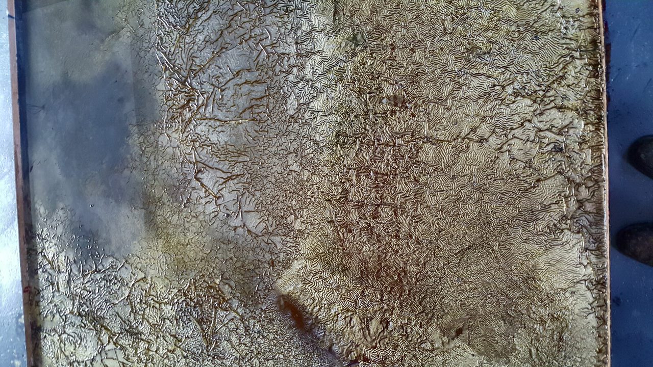 studio work 2017-2020 mixed media on canvas, 2 x 2 metres.