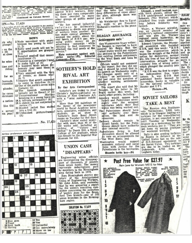 Daily Telegraph Imperial War Museum. 1983