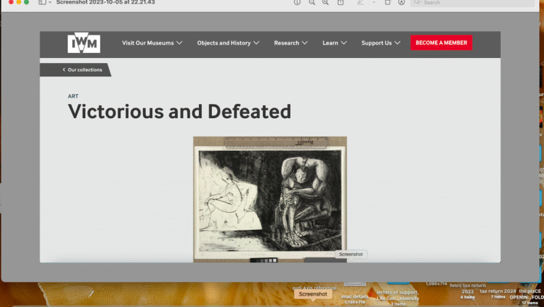 Victory and Defeat. 1982 Collection of the Imperial War Museum, London