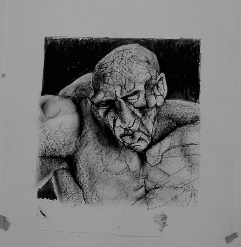 Self portrait as military war hero