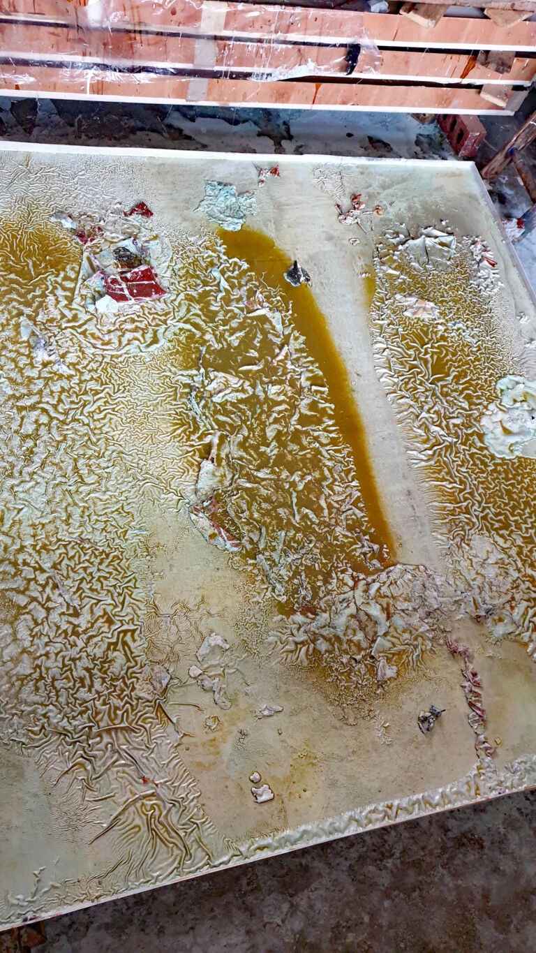 Shifts in Time: Autumn 2025. Installation view. Mixed media on canvas 2 x 2 metres