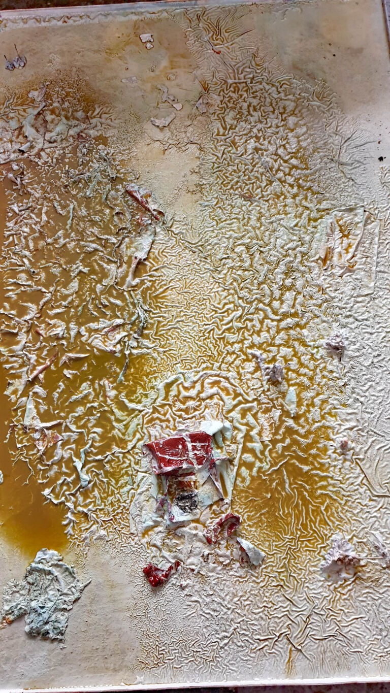 Shifts in Time: Autumn 2025. Installation view. Mixed media on canvas 2 x 2 metres