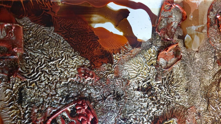 Shifts in Time: Autumn 2025. Installation view. Mixed media on canvas 2 x 2 metres