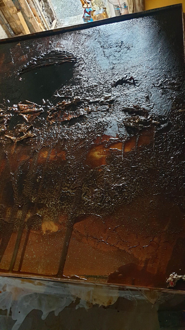 Shifts in Time: A Journey. Mixed media on canvas. Installation view Shifts in Time: A Journey. Mixed media on canvas. Installation view