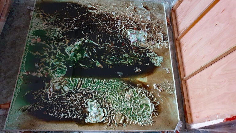 Shifts in Time: A Journey. Mixed media on canvas. Installation view Shifts in Time: A Journey. Mixed media on canvas. Installation view