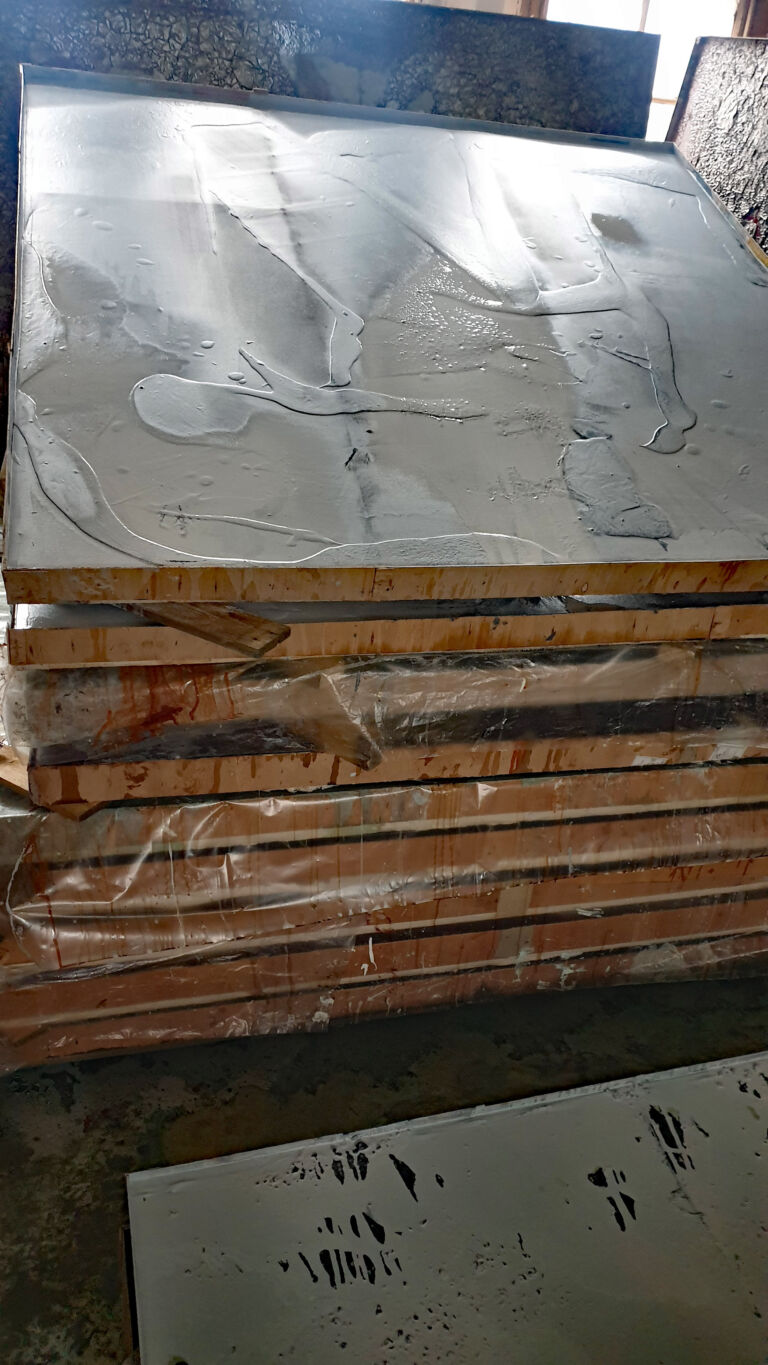 In Progress - Shifts in Time: Winter 2025. December paintings. Installation view.