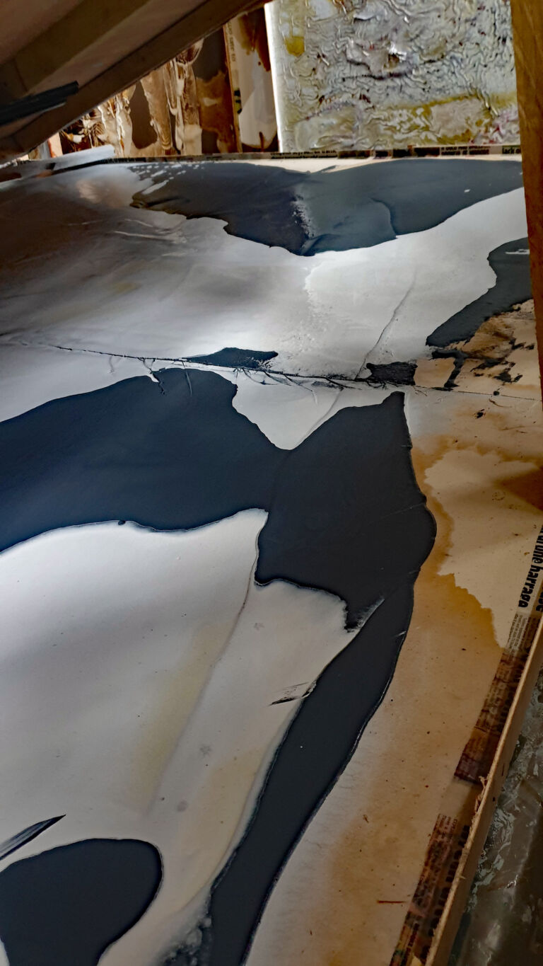 In Progress - Shifts in Time: Winter 2025. December paintings. Installation view.