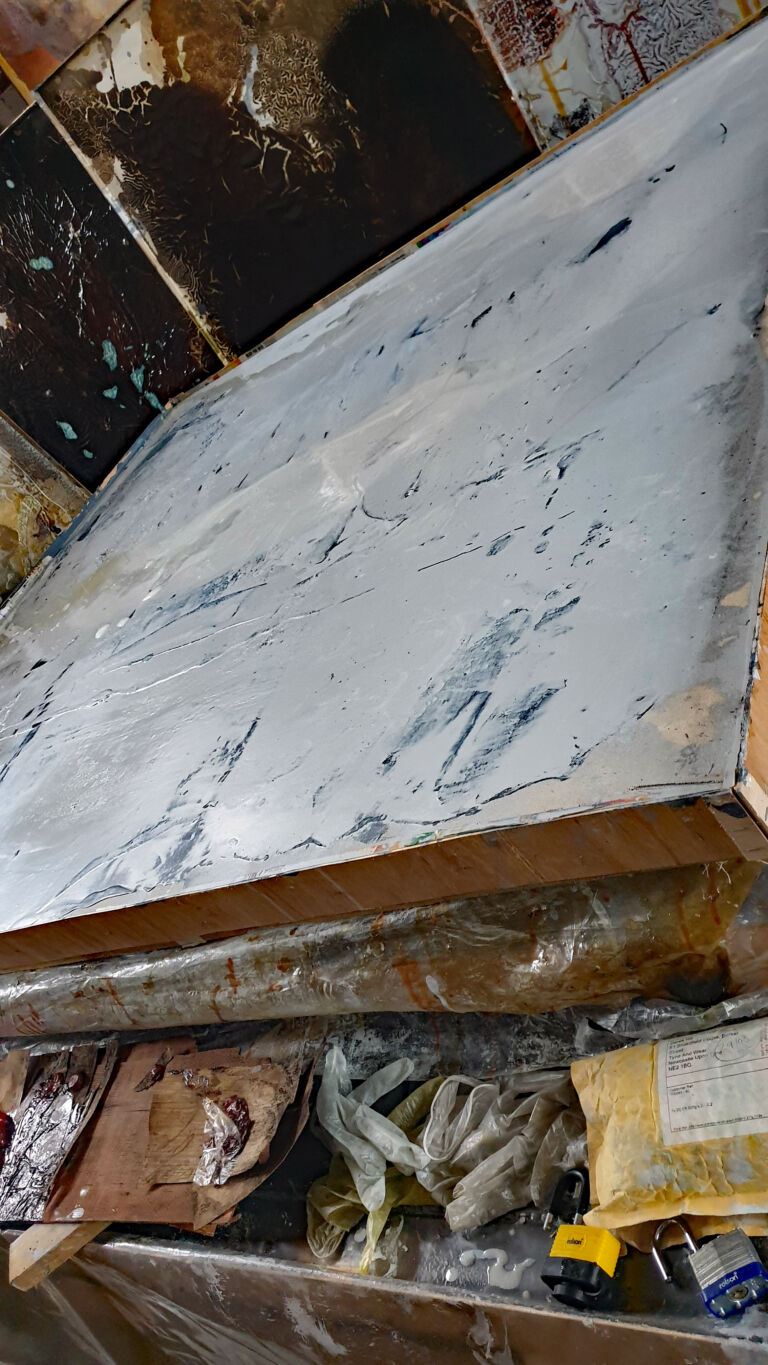 In Progress - Shifts in Time: Winter 2025. December paintings. Installation view.