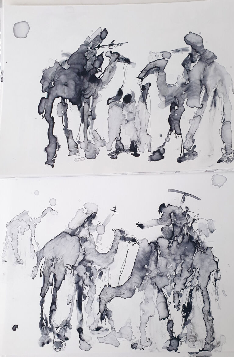 Spring 2026: Pen and ink washes on A4 300gsm paper Spring 2026: Pen and ink washes on A4 300gsm paper