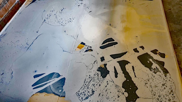 Spring: April paintings. Installation view. Mixed media on canvas.
