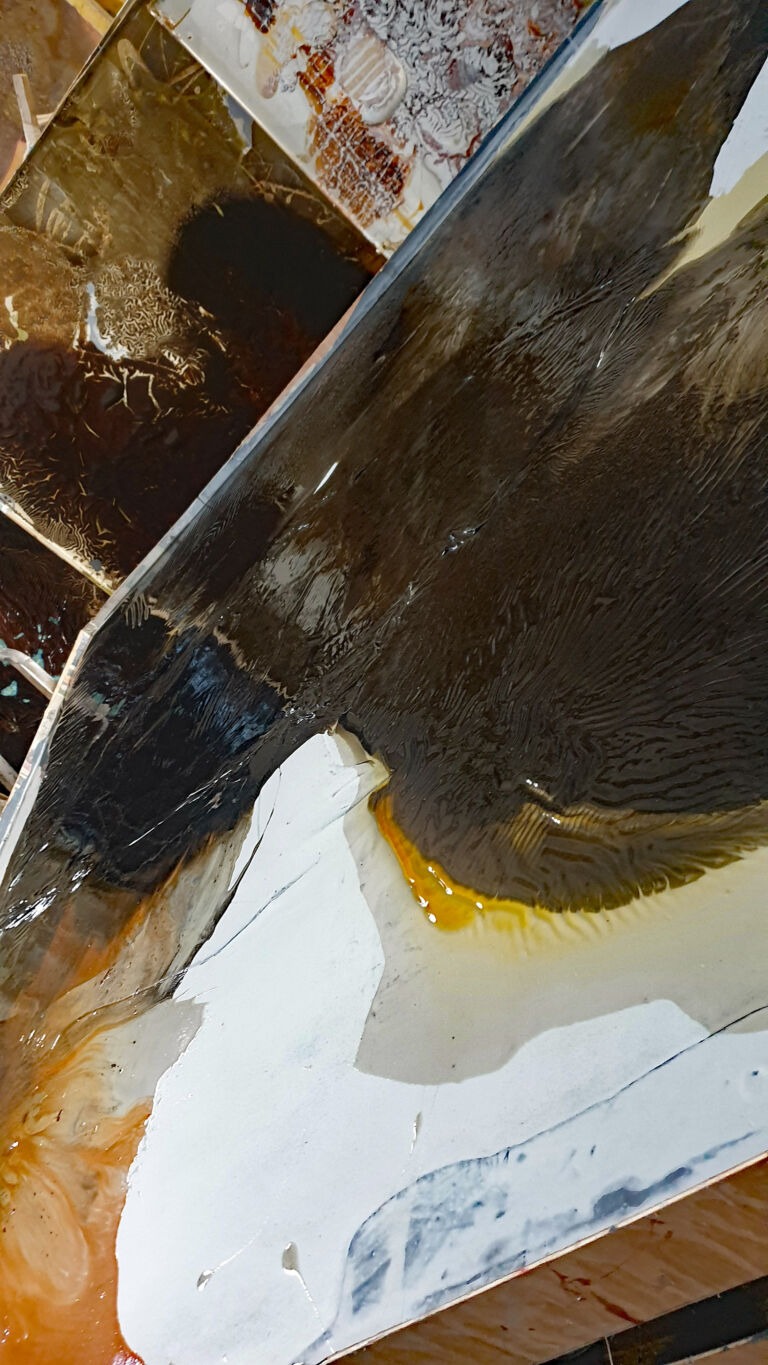 April paintings 2026, Installation view. Mixed media on canvas