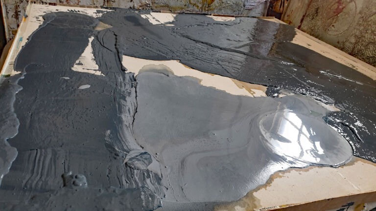 April paintings. Installation view. Mixed media on canvas