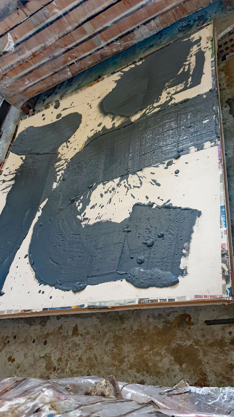 April paintings. Installation view. Mixed media on canvas