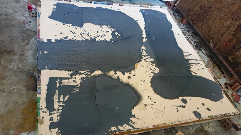 April paintings. Installation view. Mixed media on canvas