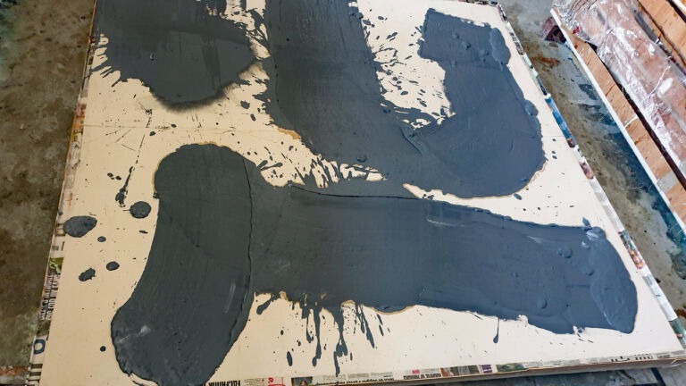 April paintings. Installation view. Mixed media on canvas