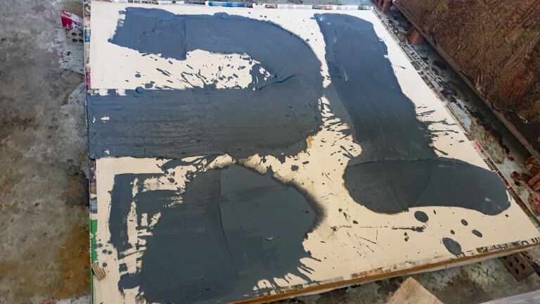 April paintings. Installation view. Mixed media on canvas