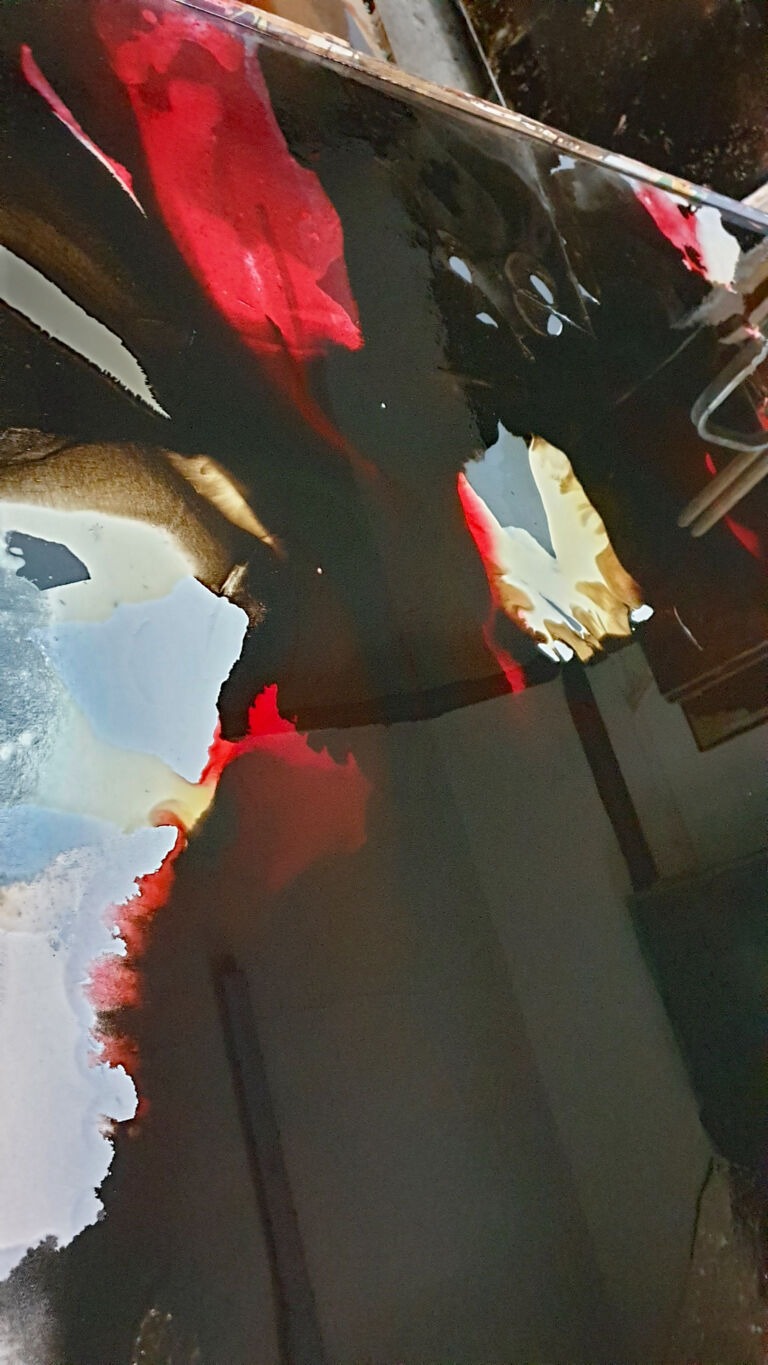 Spring 2026: Installation view. Mixed media on canvas. Spring 2026: Installation view. Mixed media on canvas.