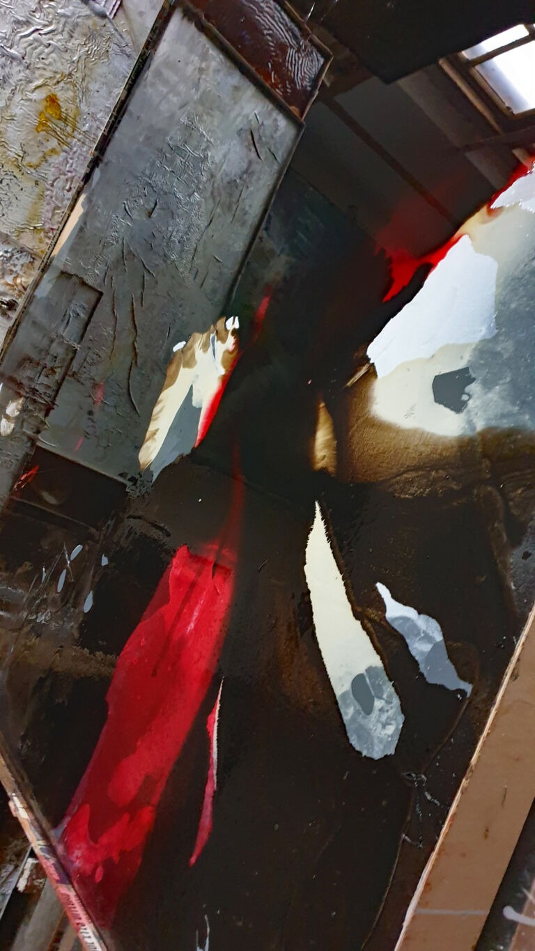 Spring 2026: Installation view. Mixed media on canvas. Spring 2026: Installation view. Mixed media on canvas.