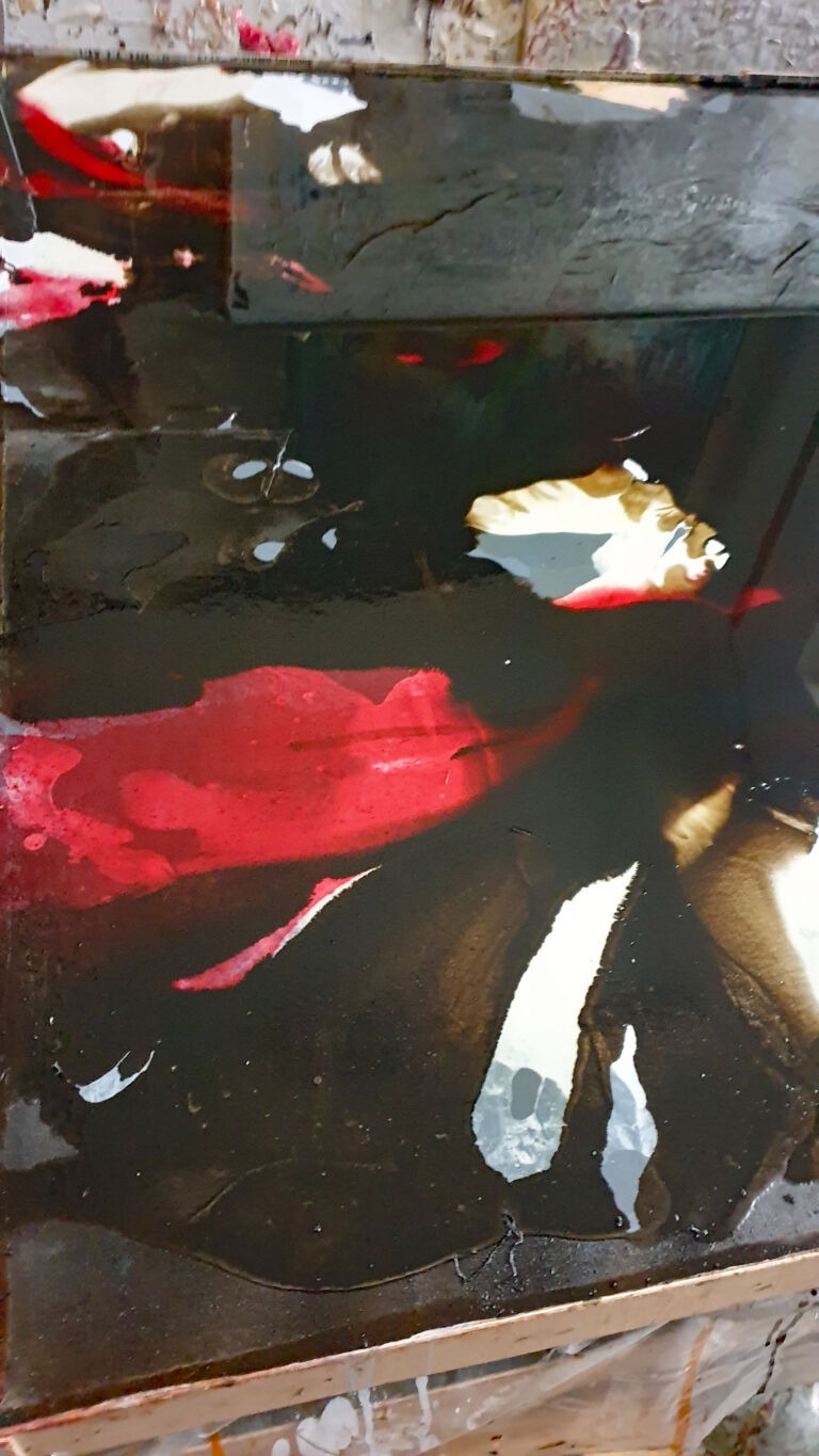 Spring 2026: Installation view. Mixed media on canvas. Spring 2026: Installation view. Mixed media on canvas.