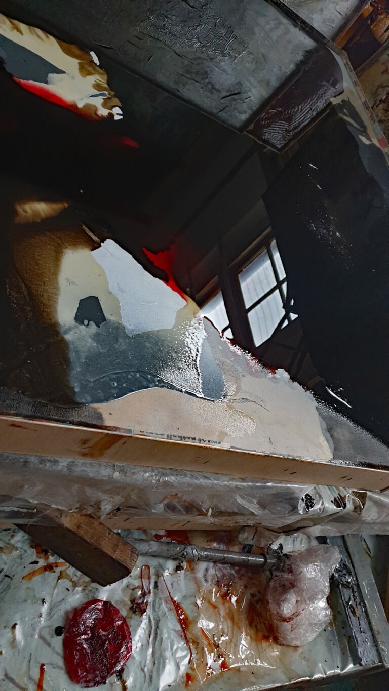 Spring 2026: Installation view. Mixed media on canvas. Spring 2026: Installation view. Mixed media on canvas.