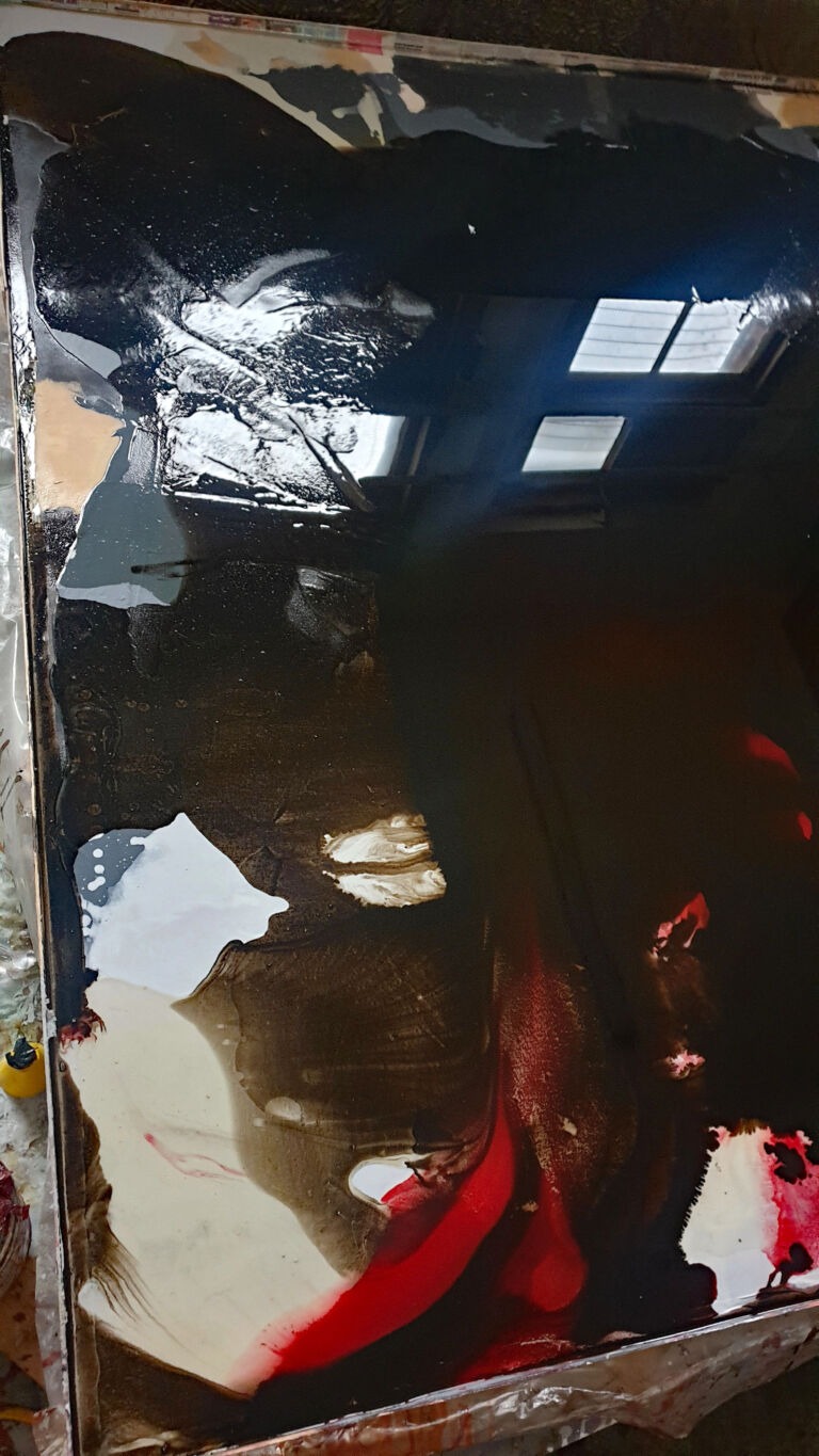 Spring 2026: Installation view. Mixed media on canvas. Spring 2026: Installation view. Mixed media on canvas.