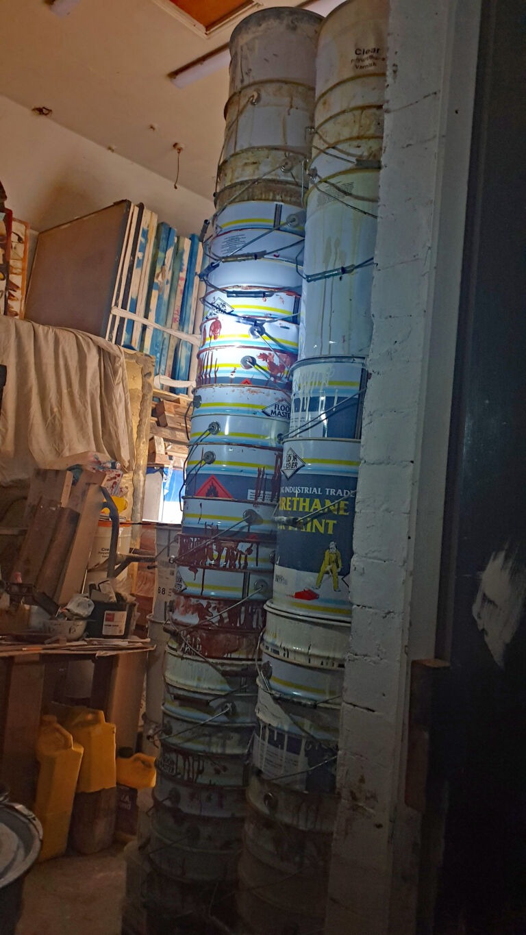 Spring 2026: Installation view. Mixed media on canvas. Spring 2026: Installation view. Mixed media on canvas.