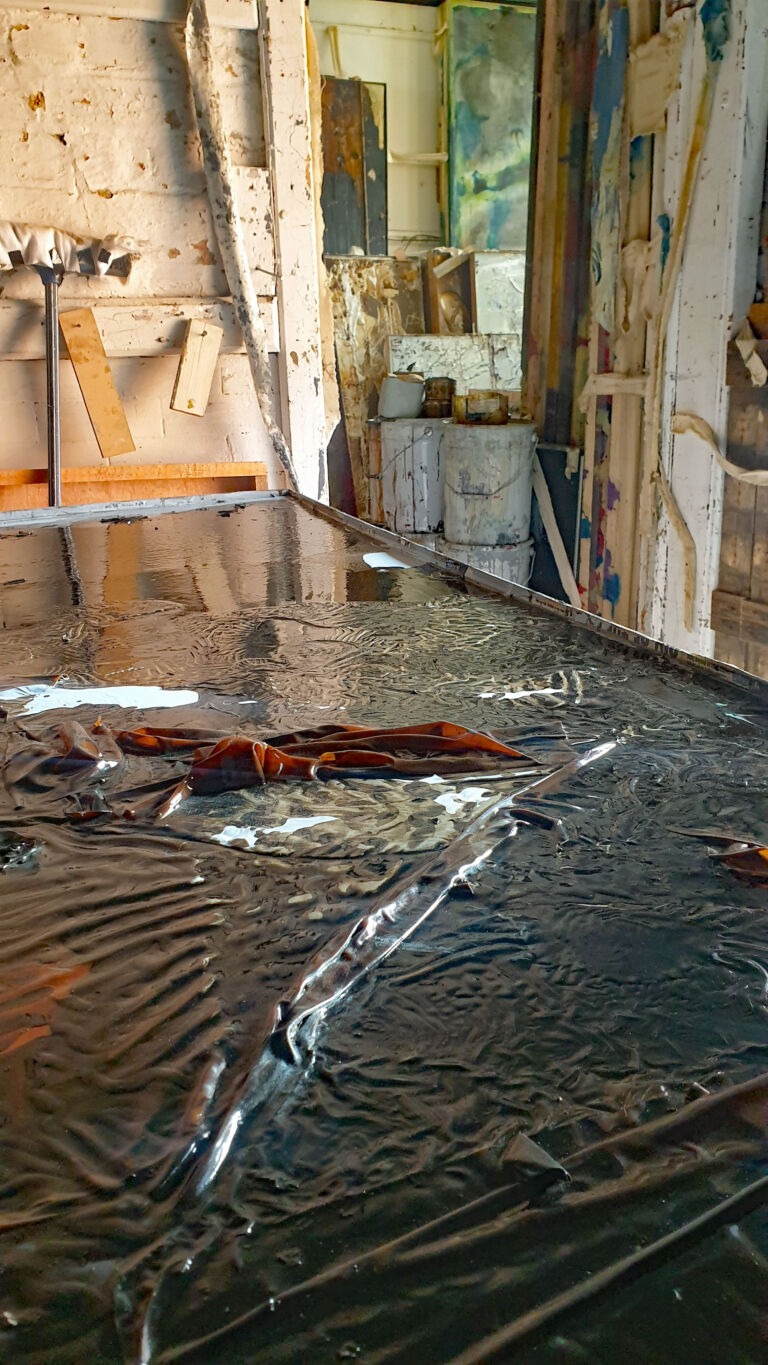 Spring 2026: Installation view. Mixed media on canvas. Spring 2026: Installation view. Mixed media on canvas.