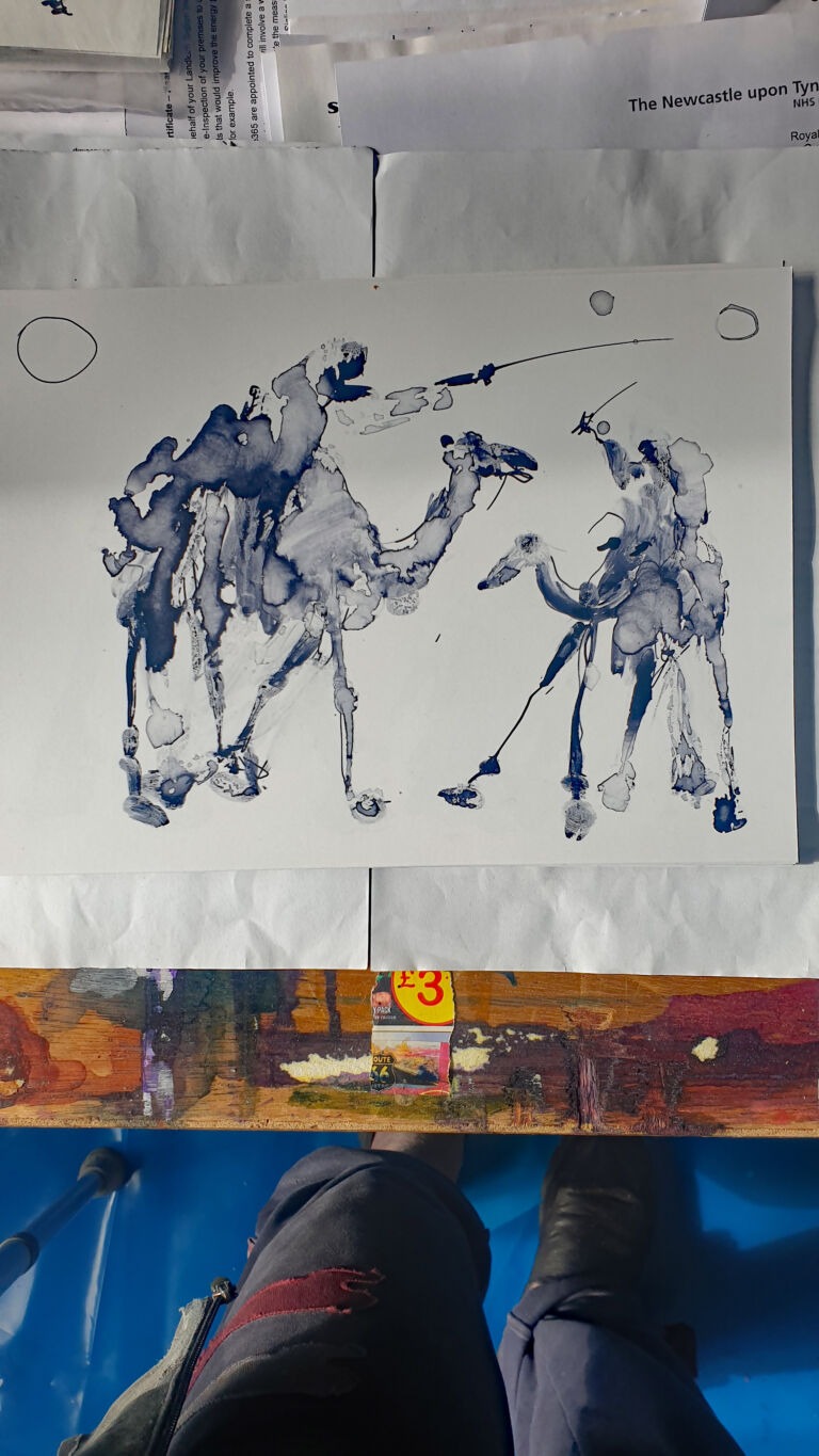 into the Sun: Ink and pen washes on 300gsm—A4 paper.