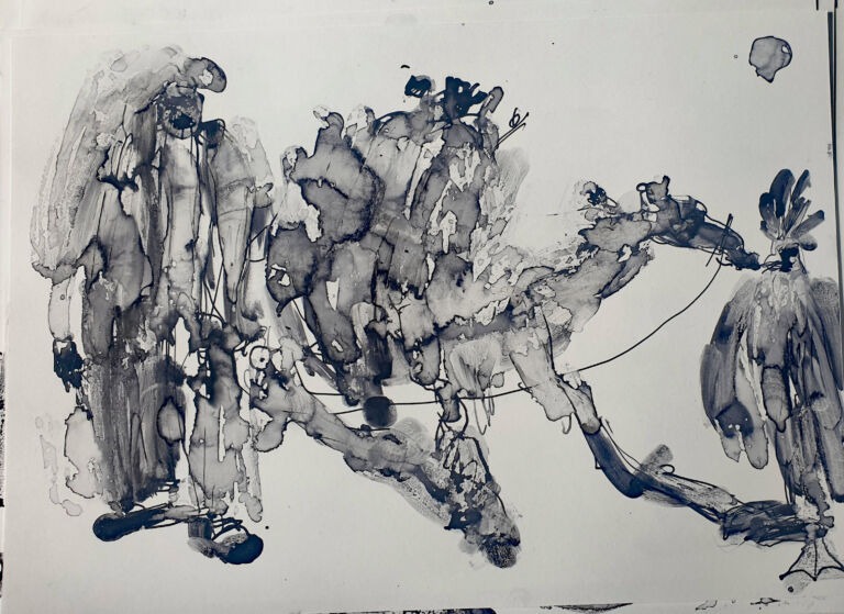 into the Sun: Ink and pen washes on 300gsm—A4 paper.