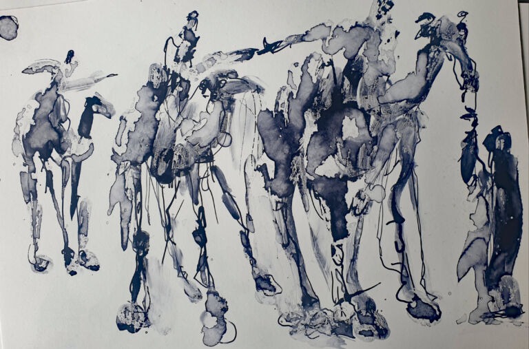 into the Sun: Ink and pen washes on 300gsm—A4 paper.