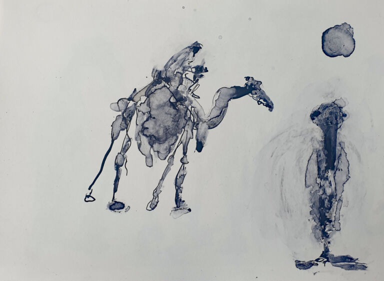 into the Sun: Ink and pen washes on 300gsm—A4 paper.