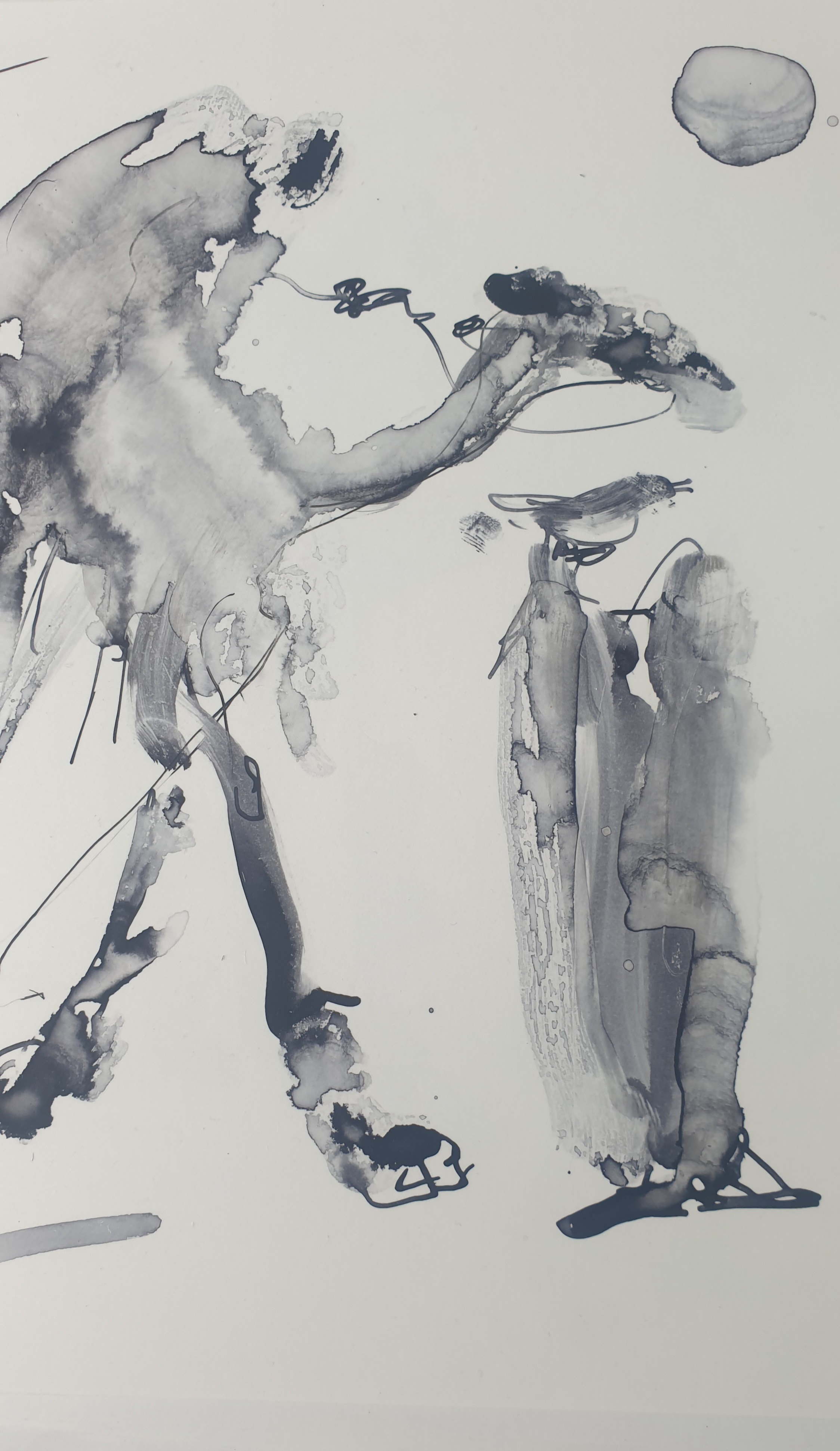 into the Sun: Ink and pen washes on 300gsm—A4 paper.