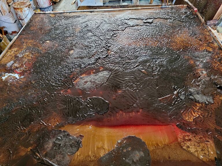 Summer paintings 2026: August. Mixed media on canvas.