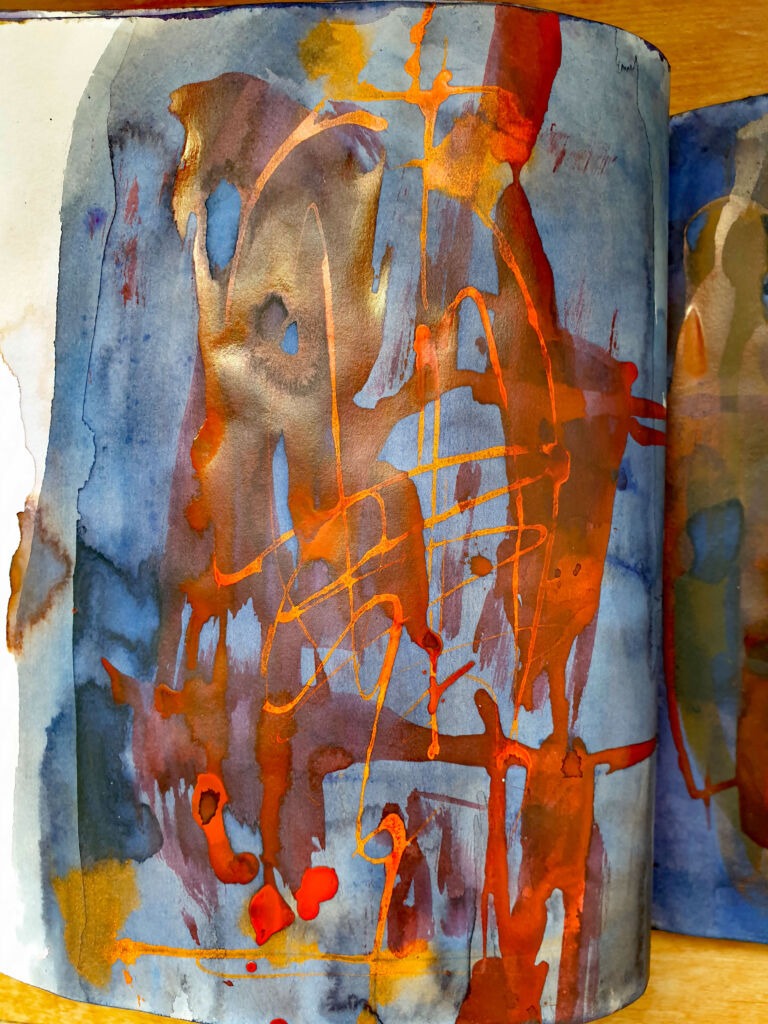 Books of ink drawings, 2018 to 2022. For the project, Hidden Kingdoms Shifting Worlds.