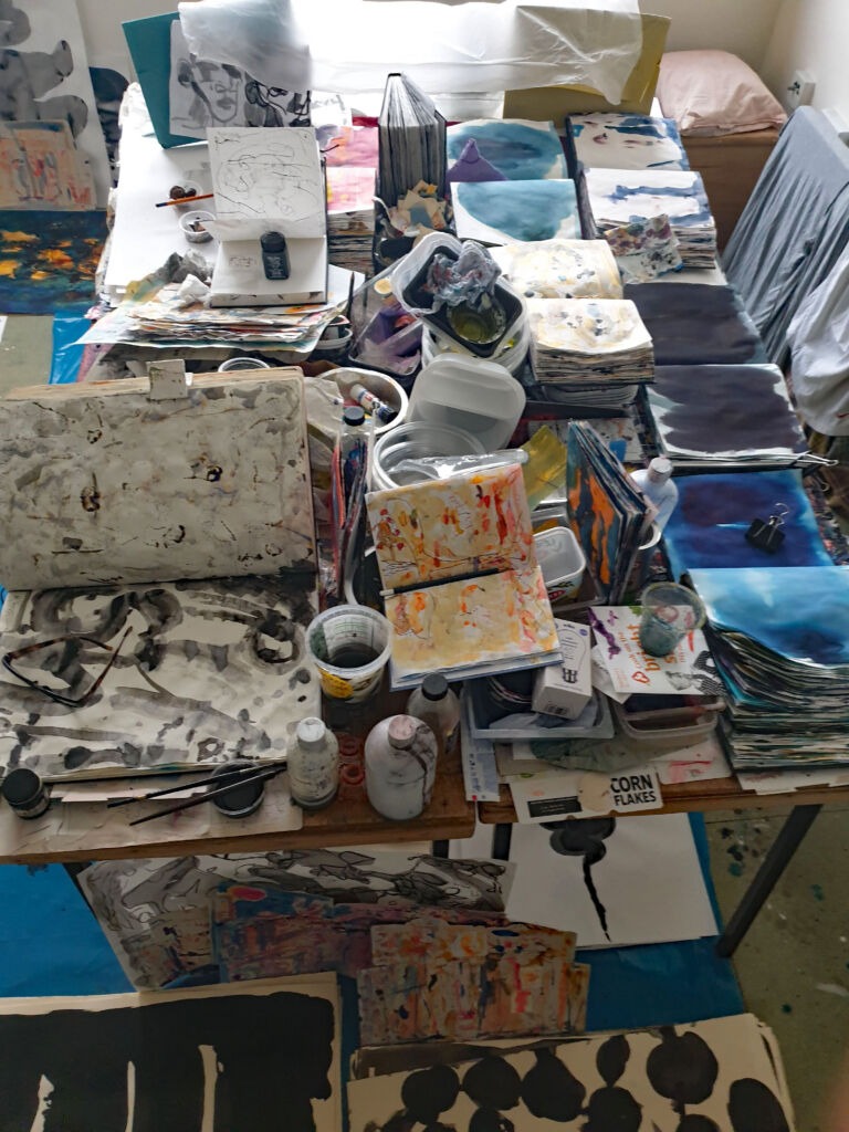 Books of Ink Drawings 2018 to 2022. Pt 2 for HKSW. Installation view.