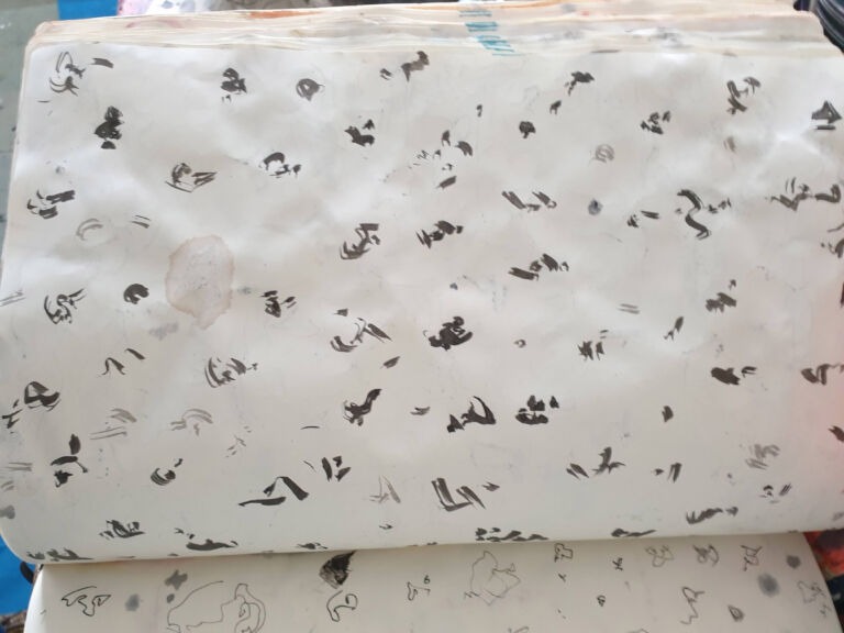 Books of Ink Drawings 2018 to 2022. Pt 2 for HKSW. Installation view.