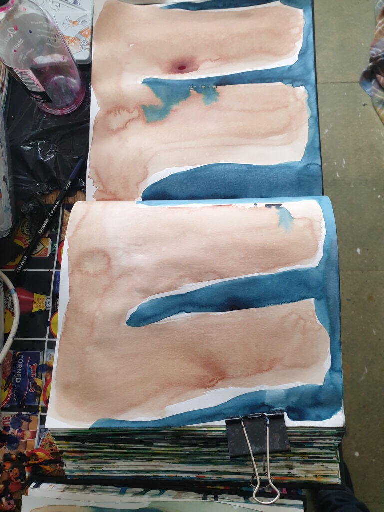 Books of Ink Drawings 2018 to 2022. Pt 2 for HKSW. Installation view.