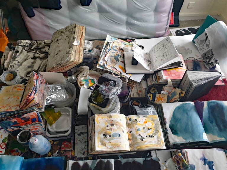 Books of ink drawings, 2018 to 2022. For the project, Hidden Kingdoms Shifting Worlds.