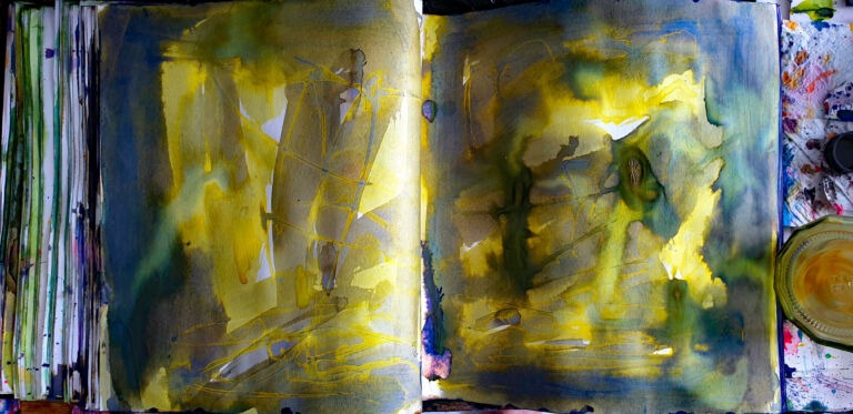 Books of ink drawings, 2018 to 2022. For the project, Hidden Kingdoms Shifting Worlds.