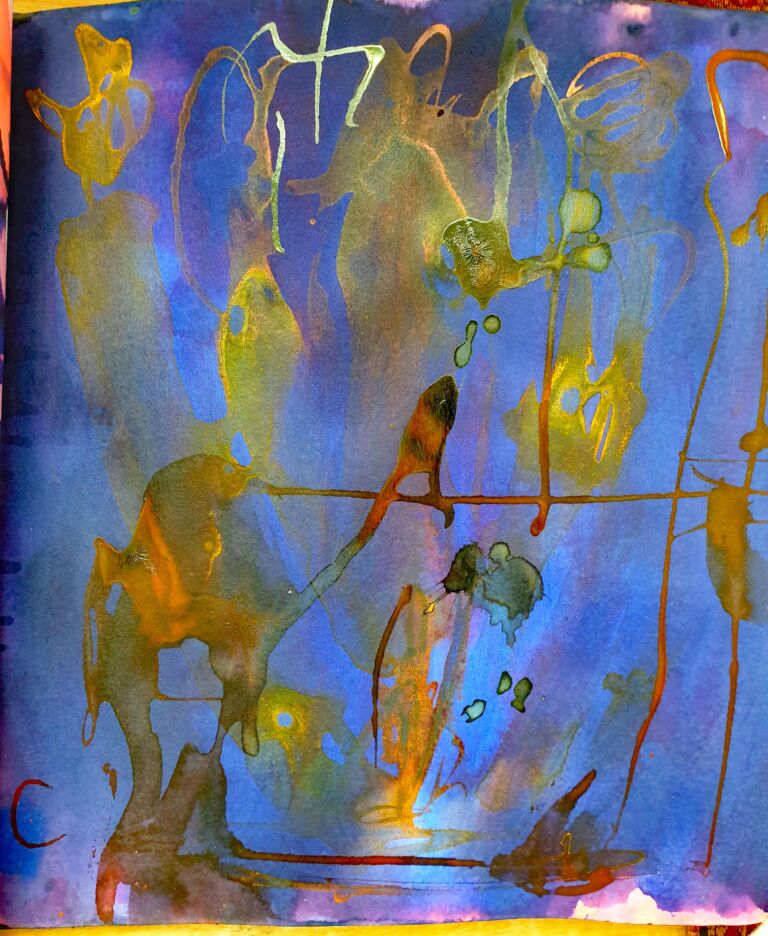 Installation view. Books of ink drawings, 2018 to 2022. For the project, Hidden Kingdoms Shifting Worlds.