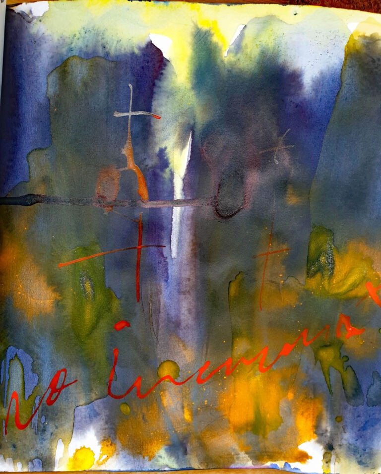 Installation view. Books of ink drawings, 2018 to 2022. For the project, Hidden Kingdoms Shifting Worlds.