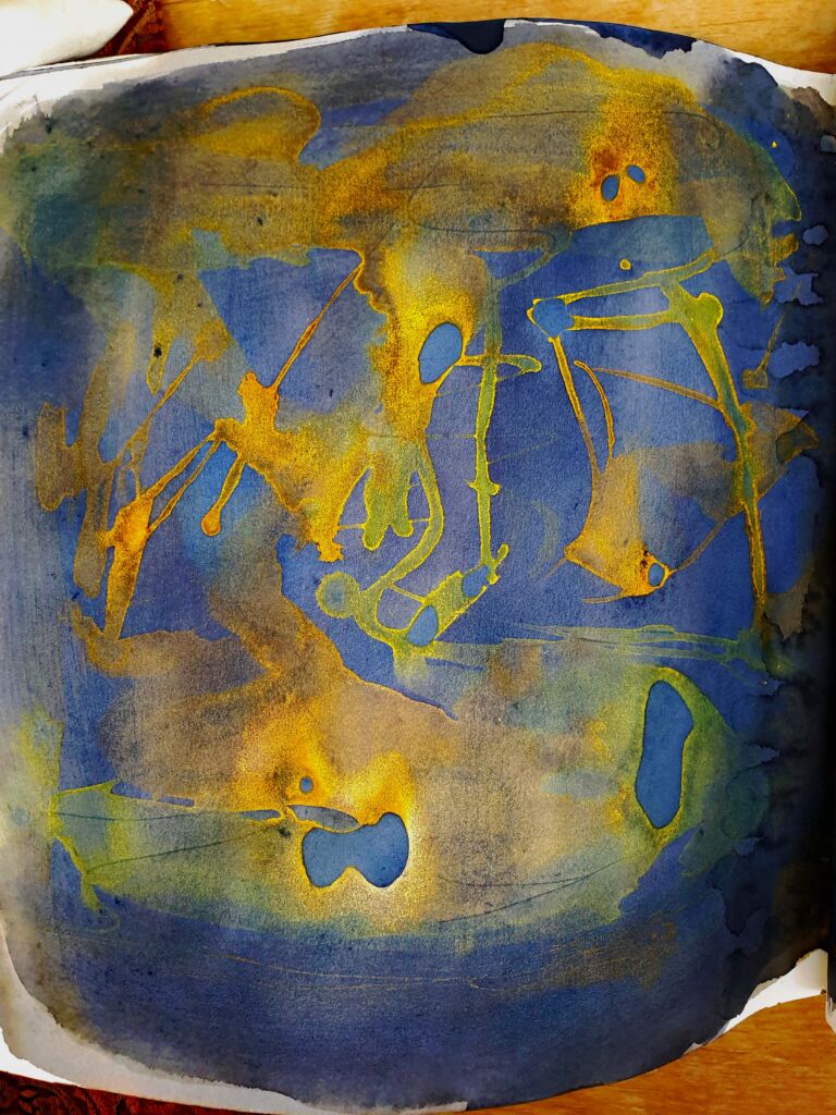 Installation view. Books of ink drawings, 2018 to 2022. For the project, Hidden Kingdoms Shifting Worlds.