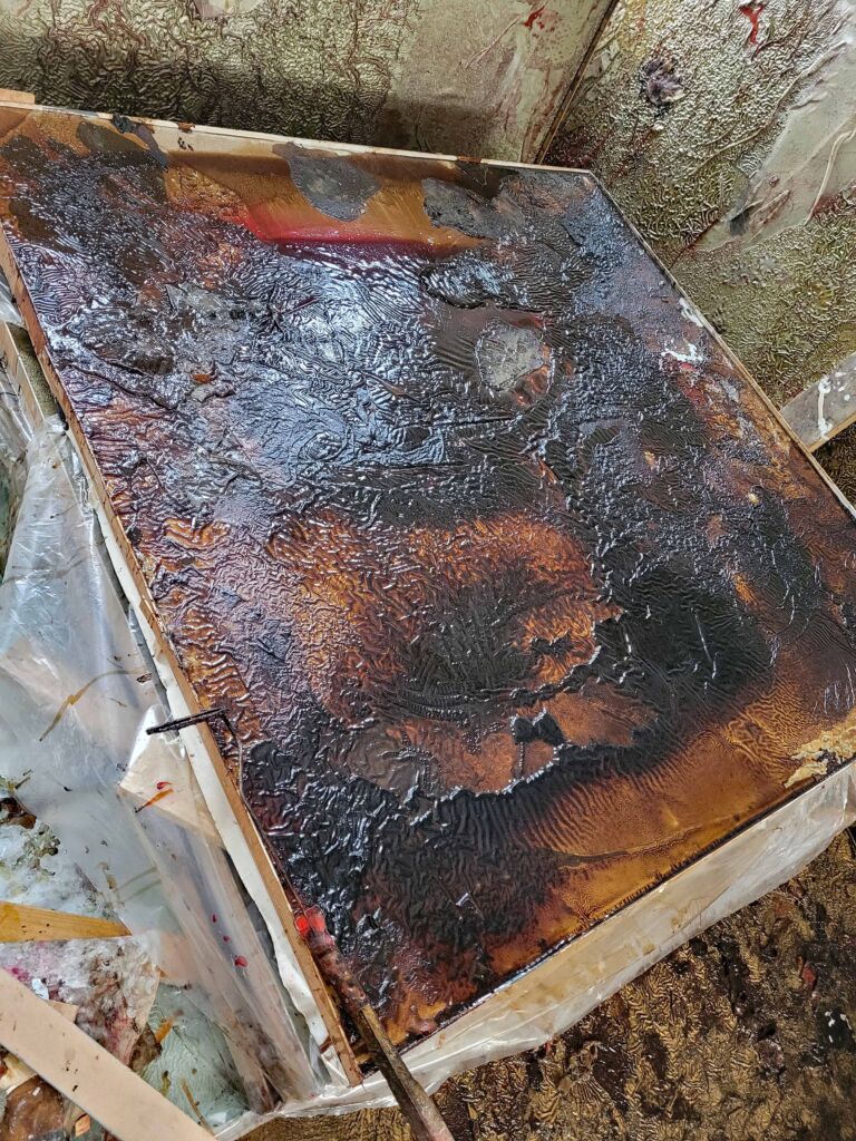 Summer paintings 2026: August. Mixed media on canvas.