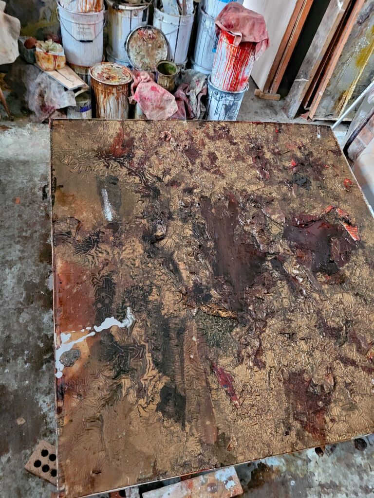 Summer paintings 2026: August. Mixed media on canvas. Summer paintings 2026: August. Mixed media on canvas.