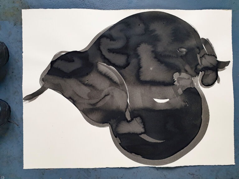 Component. From the 'Components' series of ink drawings on 300 gsm Somerset paper. 'Components' is part of the 'The Machine' series project.