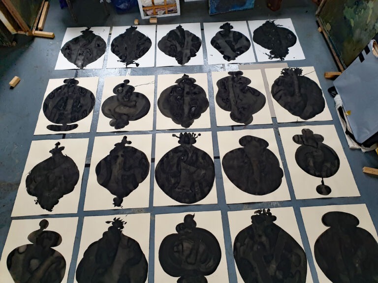 Component. From the 'Components' series of ink drawings on 300 gsm Somerset paper. 'Components' is part of the 'The Machine' series project.