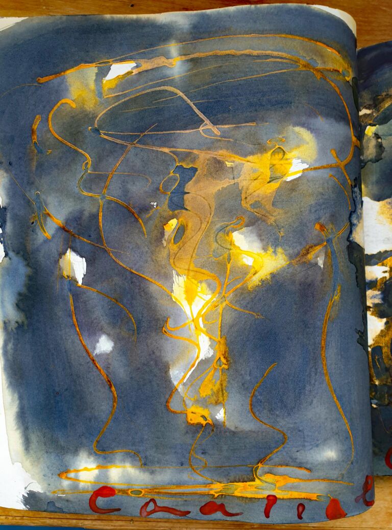 Books of ink drawings, 2018 to 2022. For the project, Hidden Kingdoms Shifting Worlds.