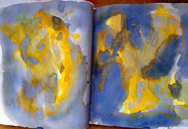 Books of ink drawings, 2018 to 2022. For the project, Hidden Kingdoms Shifting Worlds. 