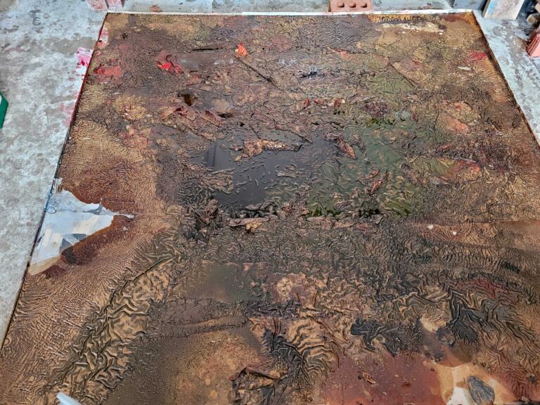 Summer paintings 2026: July. Mixed media on canvas.
