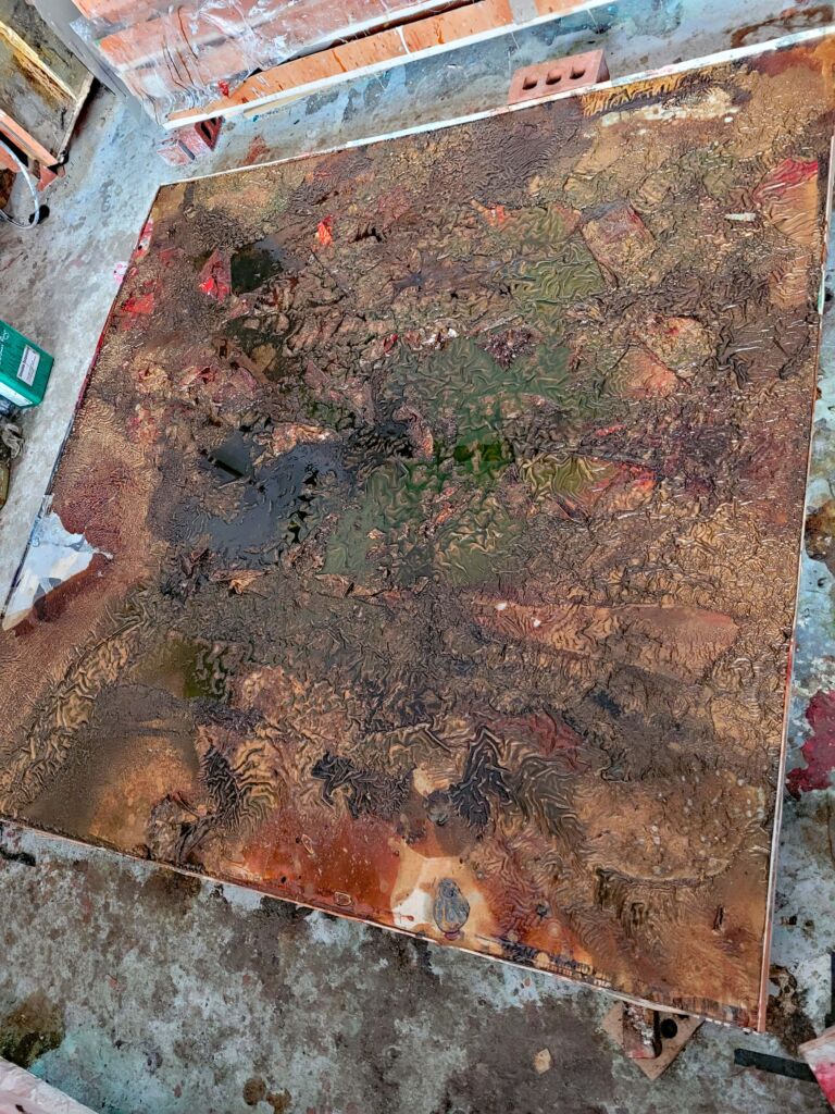 Summer paintings 2026: July. Mixed media on canvas.